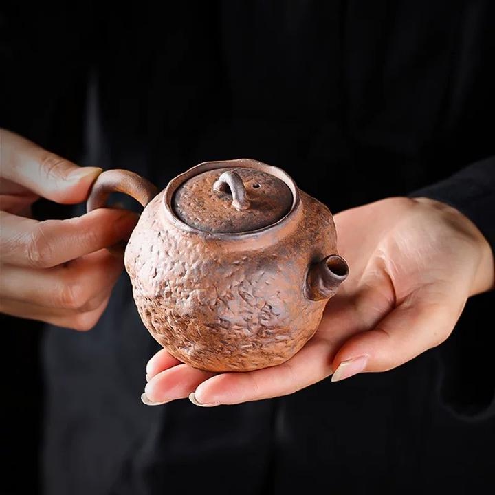 日式粗陶复古茶壶沏茶功夫茶具泡茶器创意复古老岩泥单人茶壶家用