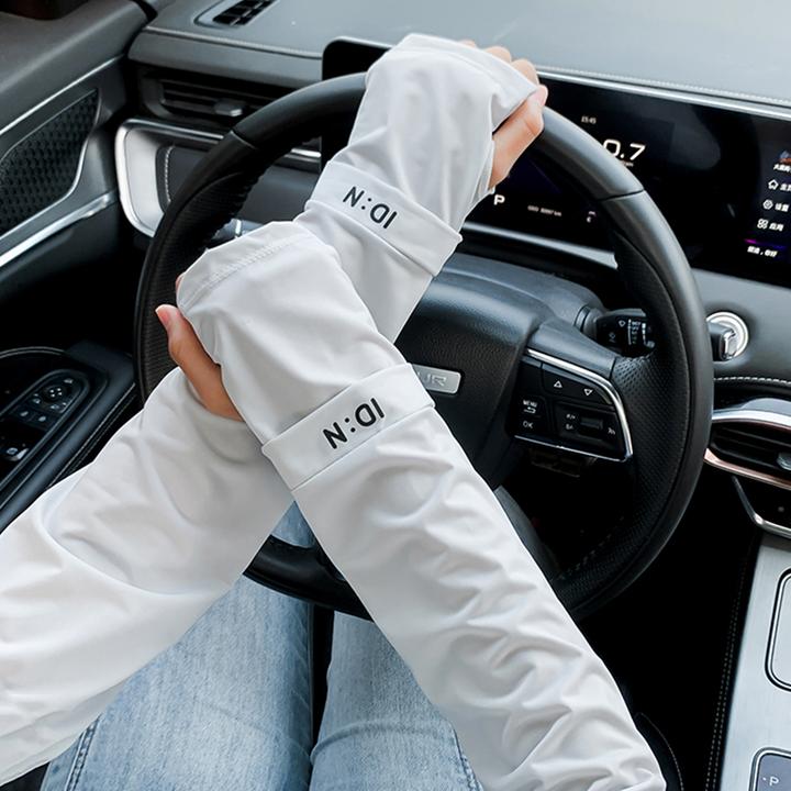 防晒手袖袖套高颜值冰丝男女套袖冰爽炫酷防紫外线外卖骑行户外