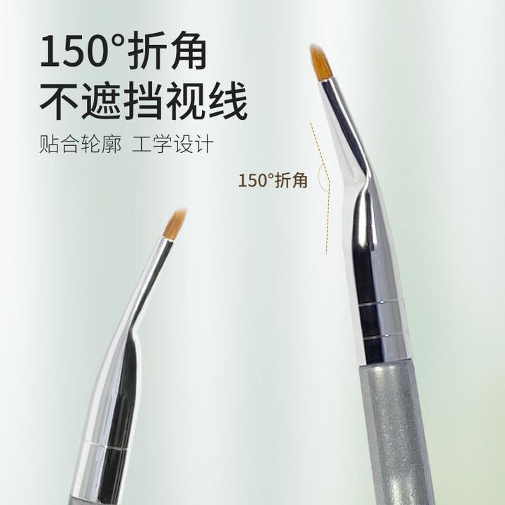 折角遮瑕刷软毛泪沟眼线刷沧州扁头细节刷极细直头化妆刷子点斑刷