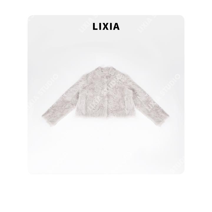 LIXIA【雪绒云朵】柔暖云絮高奢时髦小湖羊双面皮毛一体外套-D9768