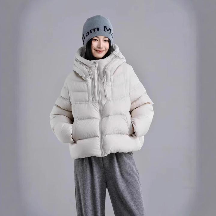 VONSRMAN连帽羽绒服女冬季2025新款时尚气质加厚保暖百搭短款外套