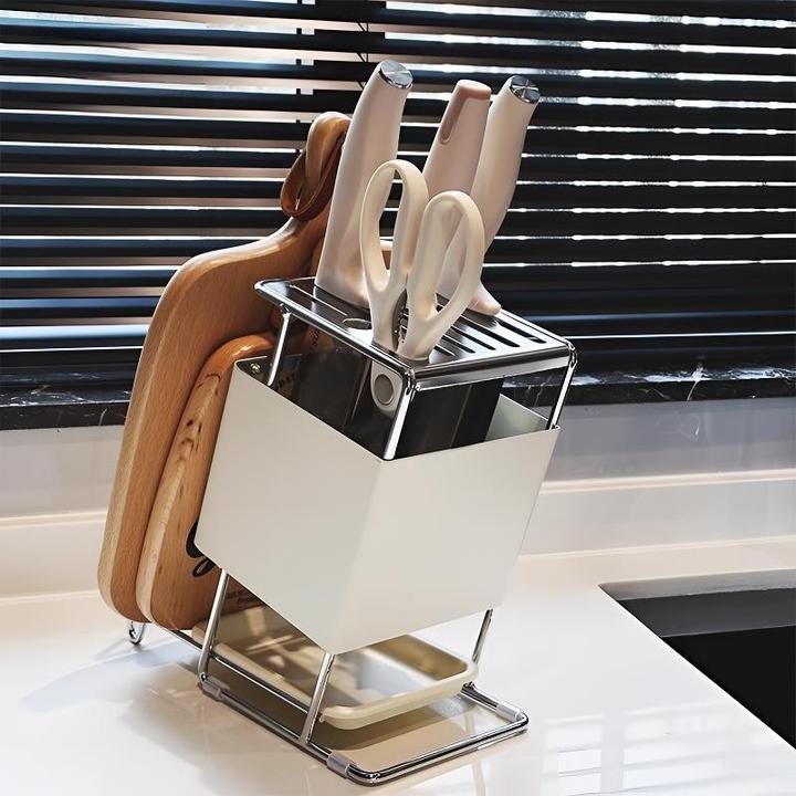 优勤刀架厨房置物架家用台面款2025新款放菜刀具一体刀座收纳架子
