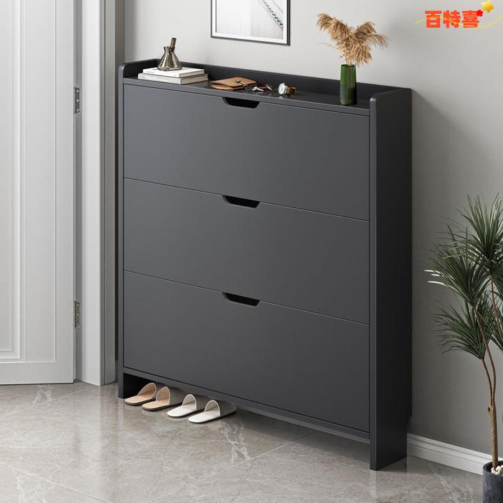 超薄翻斗鞋柜窄柜家用入户门口极窄鞋柜高款立式家用门口玄关柜子