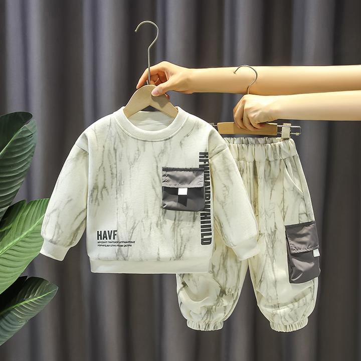 男童卫衣套装春秋款儿童装运动帅气两件套小男孩秋季洋气休闲衣服