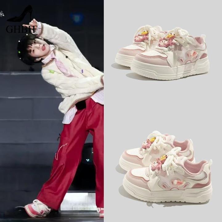 TF家族陈浚铭陈奕恒同款板鞋卡通大头鞋厚底百搭舒适休闲女小白鞋