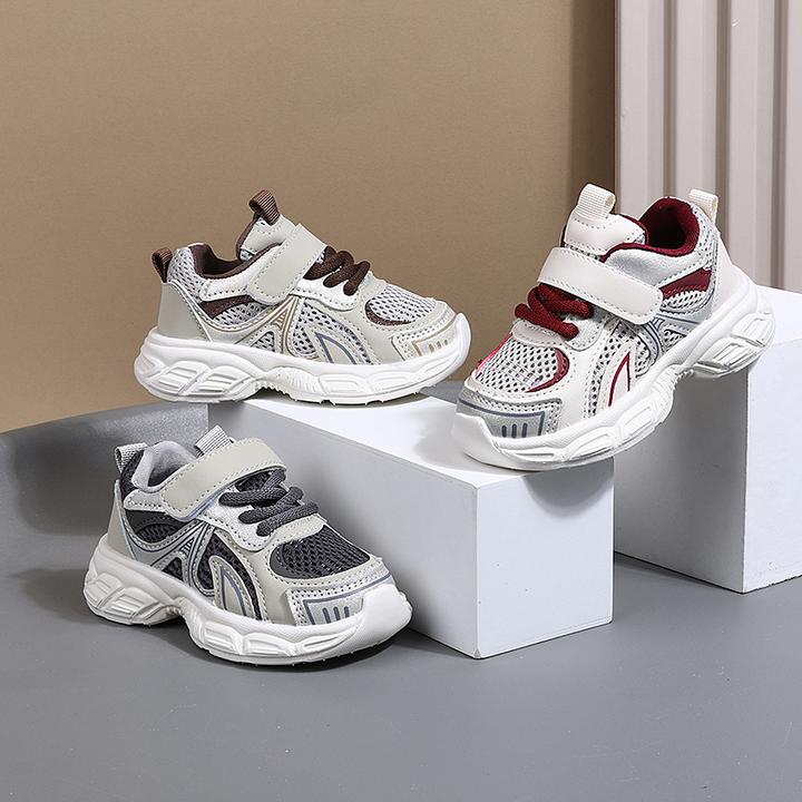 儿童运动鞋春秋新款男童透气网鞋女童老爹鞋软底轻便中小童跑步鞋