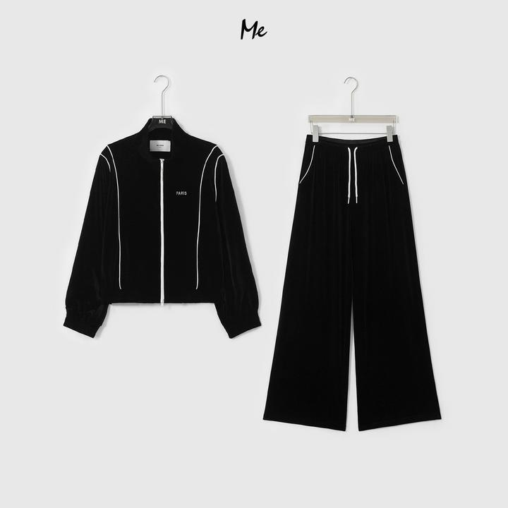 ME【削胯套装】金丝绒奢牌感老钱显瘦百搭时尚休闲套装MESA1542
