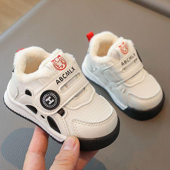宝宝运动鞋秋冬新款软底婴儿鞋男童学步机能鞋加绒女童鞋保暖