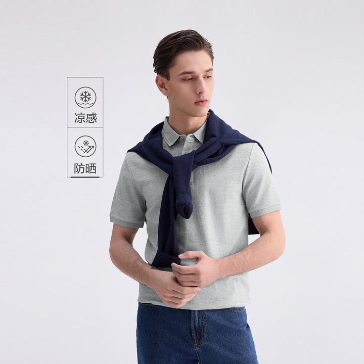 【凉感科技】佐丹奴新升级透气多功能性短袖商务高档男士polo衫