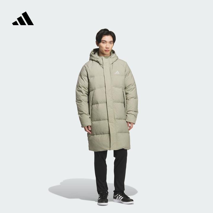 双旦礼遇阿迪达斯官方暖「芯」科技拒水保暖长款连帽羽绒服KQ5518