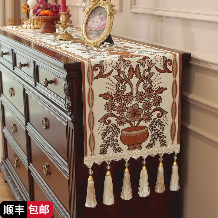 塞米纳佳欧式桌旗新款圣诞节宴会装饰桌布高级感长条桌布ins台布