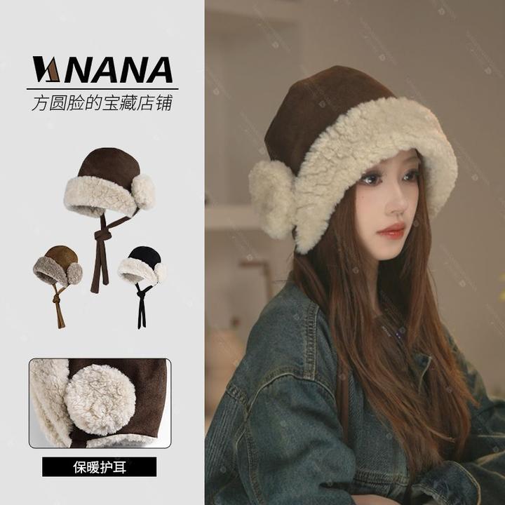 原创设计 二合一 骑车滑雪冷帽秋冬帽子保暖帽包头护耳日系防风女