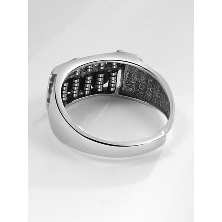 招财貔貅戒指男女复古风个性算盘简约可调节戒指环饰品礼物百搭