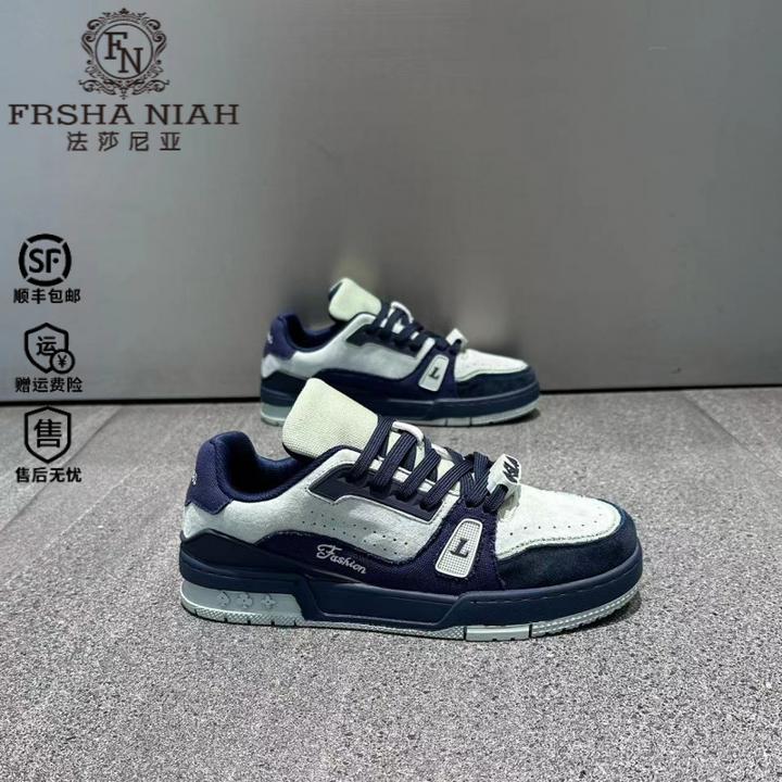 法莎尼亚男款秋季小众青年低帮板鞋潮流百搭时尚经典透气休闲鞋子