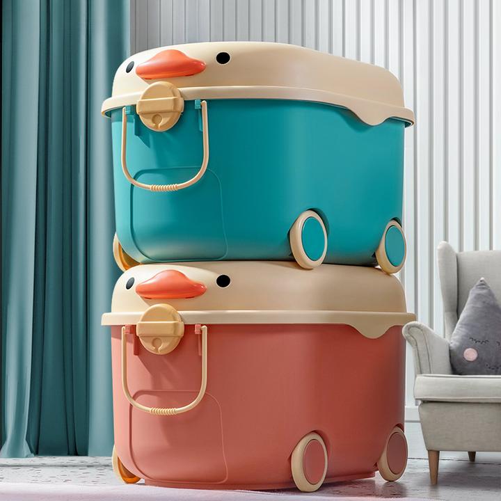 儿童玩具收纳箱家用大号宝宝整理箱零食储物箱宝宝衣服收纳储物盒