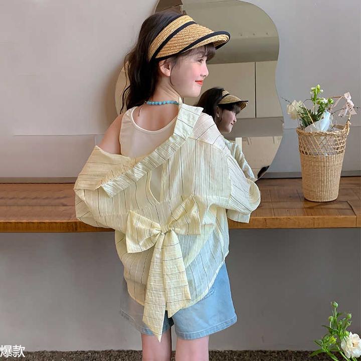 女童防晒衣外套夏装2025新款儿童夏季薄款衬衫小女孩透气防晒服潮