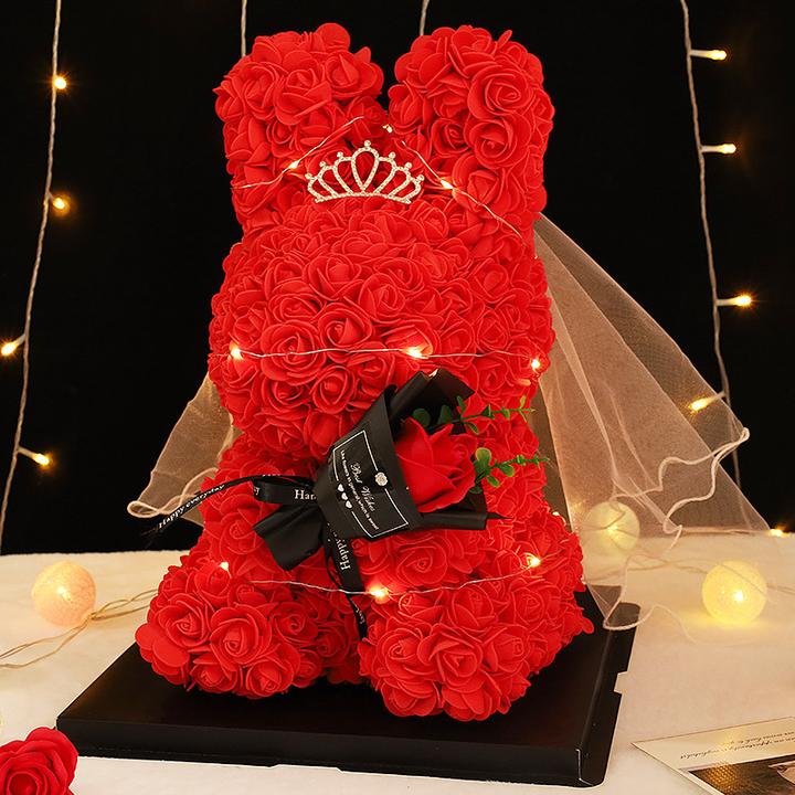 38女神节永生花兔子玫瑰花送女友老婆生日结婚纪念日情人节礼物