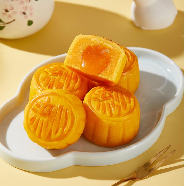 流心月饼礼盒奶黄味流心高端中秋送礼佳品