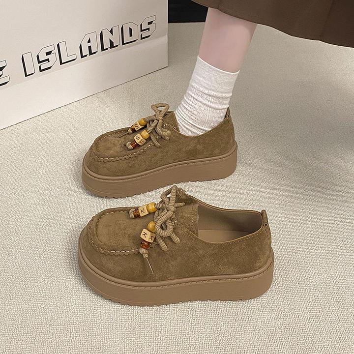 勃肯鞋女厚底增高2025年秋季新款复古休闲单鞋一脚蹬懒人乐福女鞋