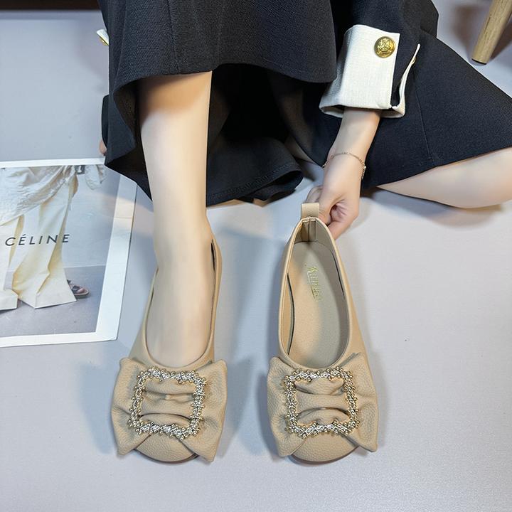 脚胖脚宽单鞋女春季加肥大码女鞋414243软底不累脚大脚骨豆豆鞋