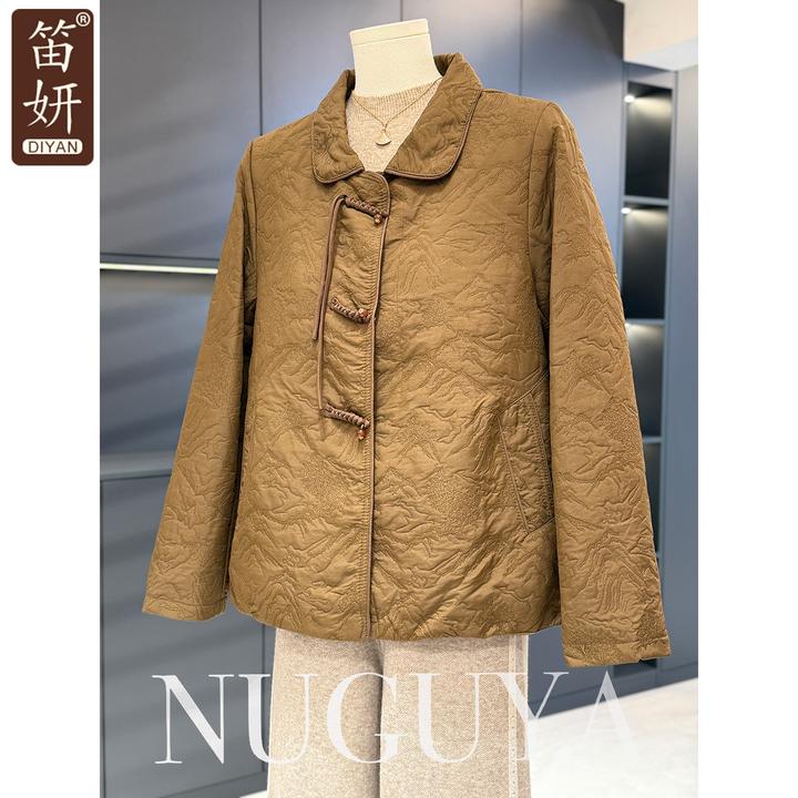 时尚休闲妈妈装外套女开衫秋冬新款上衣气质百搭中老年夹克衫外搭