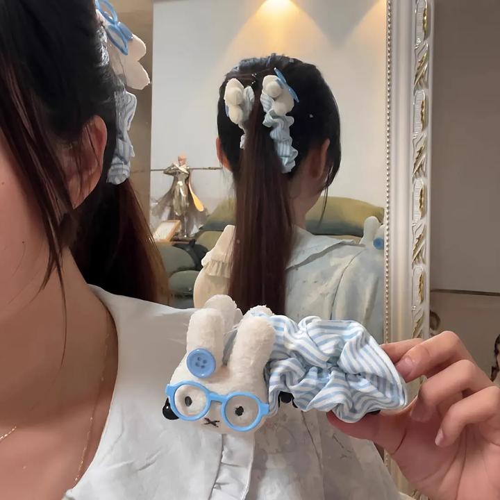 可爱波点米菲兔香蕉夹显发量盘发扎马尾夹鲨鱼夹子百搭发夹学生女