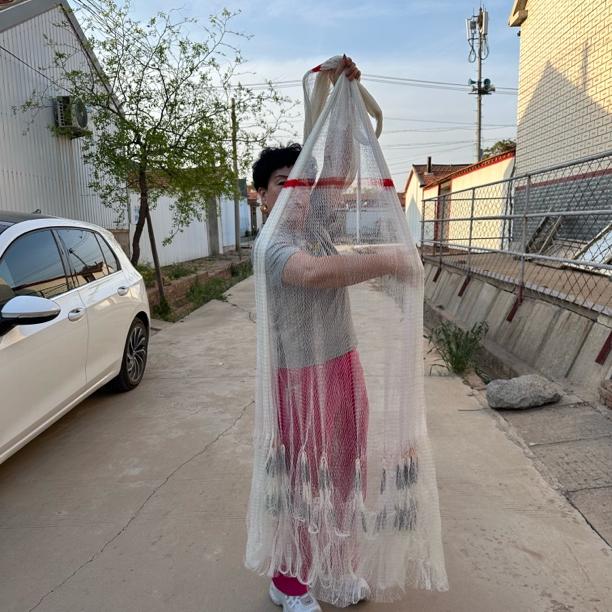 机制大力马七分网眼高三米半直径五米多全网七斤半重铅坠一开到顶