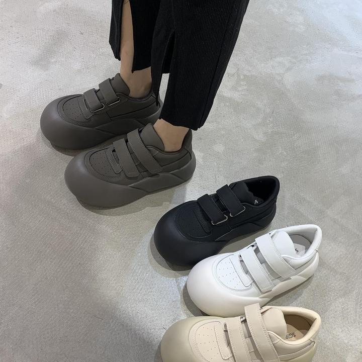 cufk官方日系大头面包鞋女ins小众魔术贴增高板鞋轻便运动鞋潮