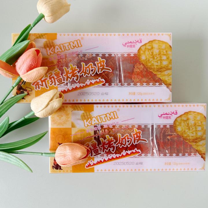 新疆特产烤奶皮香脆可口奶味足新农烤奶皮120g