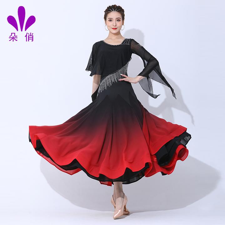 朵俏摩登舞新款连衣裙国标舞专业比赛服华尔兹高级舞裙演出服裙子