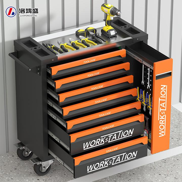 重型汽修工具车五金多功能移动手推车车间用抽屉式维修工具箱厂家