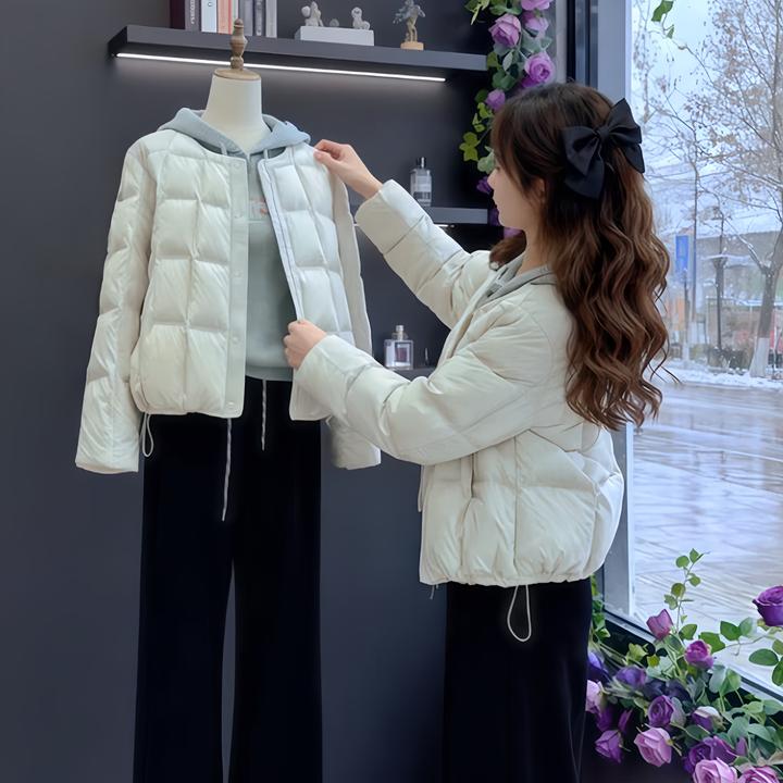 SHALLDOER【塞纳午后】纯色保暖棉服2026冬季豆腐块上衣氛围感搭子