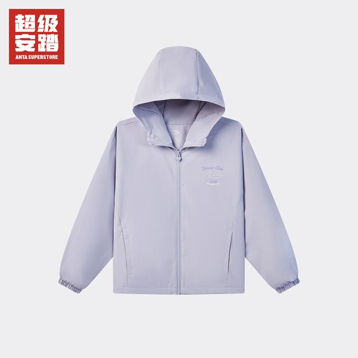 超级安踏儿童运动外套女童秋季生物基防泼水Ⅲ连帽夹克外套风衣