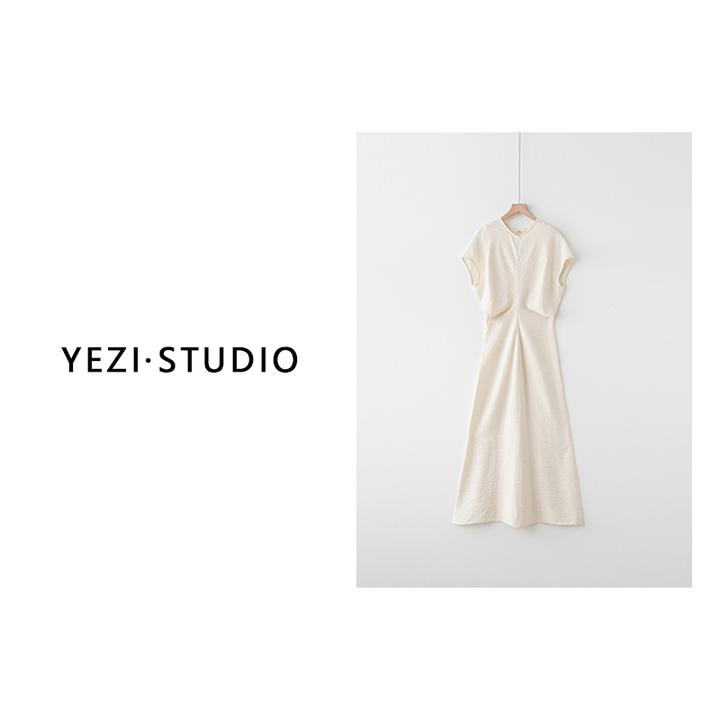 MUSEWAVE MSW/沐诗薇法式新贵--肌理感立裁收腰连衣裙24231323