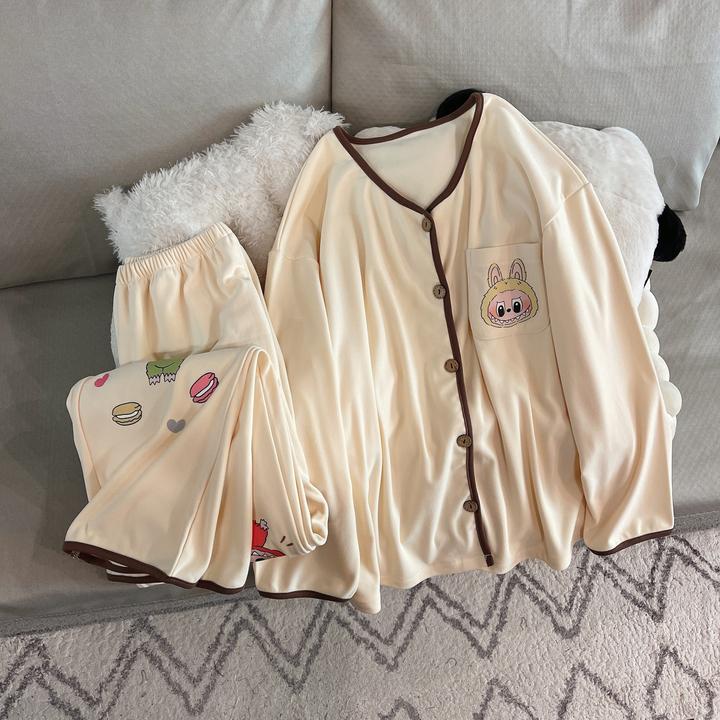 睡衣女春秋季长袖德绒大码25新款可外穿拉布布冬天保暖家居服套装