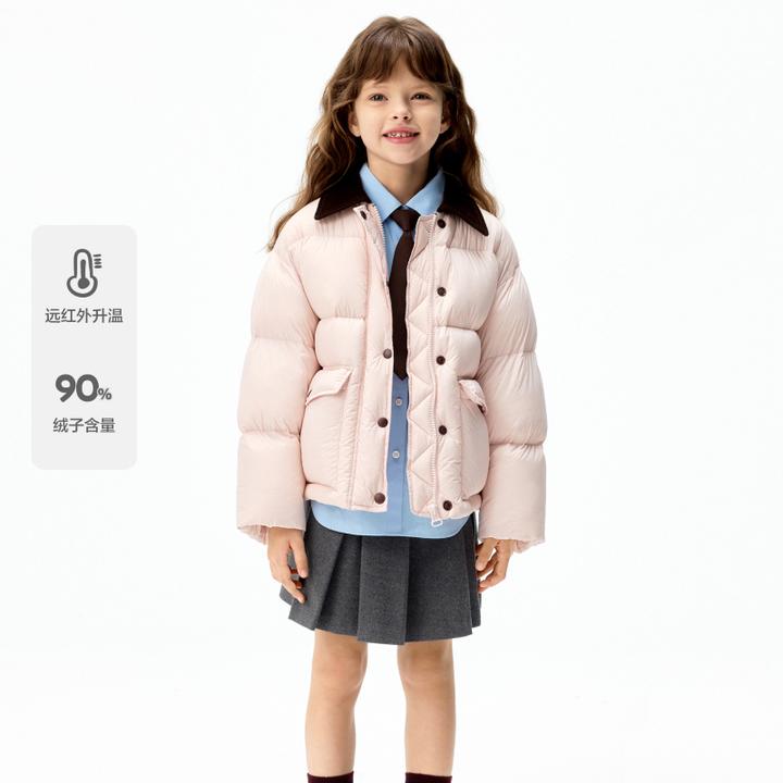 远红外蓄热90绒littlemoco童装25冬装新款羽绒服外套亲子装