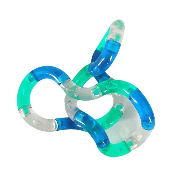 水晶透明百变扭扭乐夜光扭扭圈缠绕减压解锁变形绳百变发泄玩具