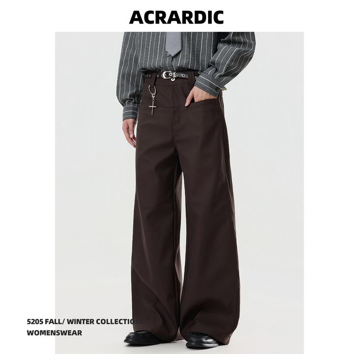 ACRARDIC美式通勤休闲西裤男高级感cleanfit直筒垂感百搭长裤子潮