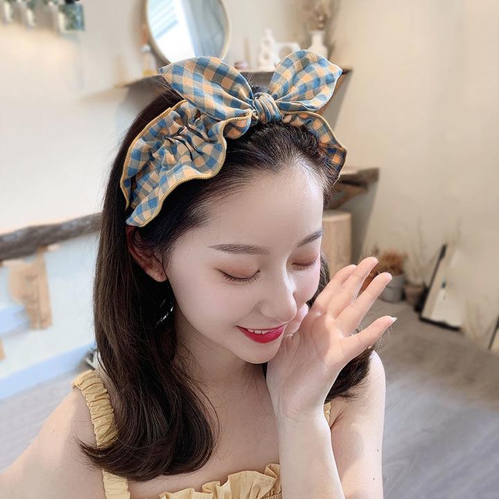 宽边蝴蝶结束发带女洗脸化妆敷面膜专用发箍可爱头带发箍百搭发饰