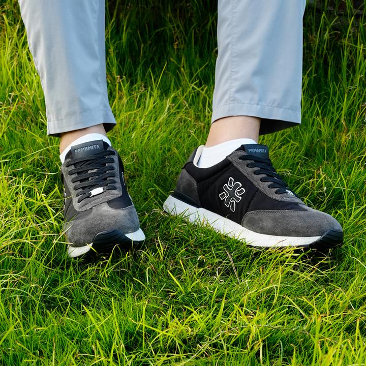 PRMAMITA冬装氛围感阿甘鞋冬季新款百搭休闲低帮男款米字鞋616