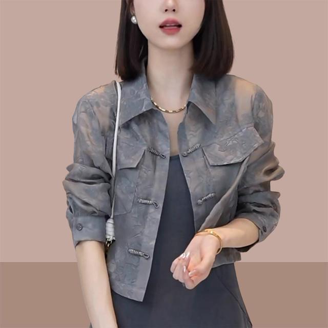 小个子雪纺衬衫女半袖碎花上衣2025夏季新款时尚洋气短袖职业衬衣