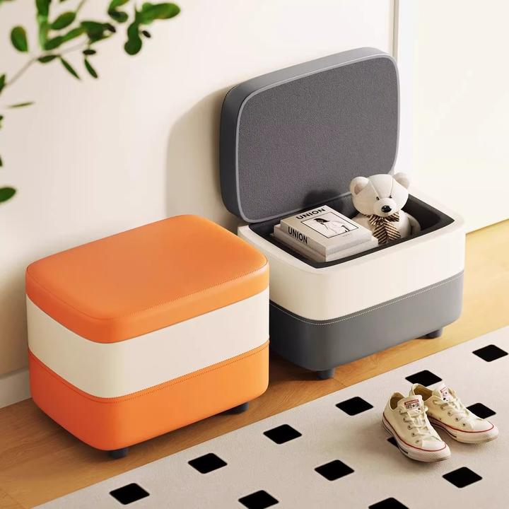 储物收纳凳家用小凳子矮凳玄关换鞋凳长条储物凳多功能小凳子脚凳