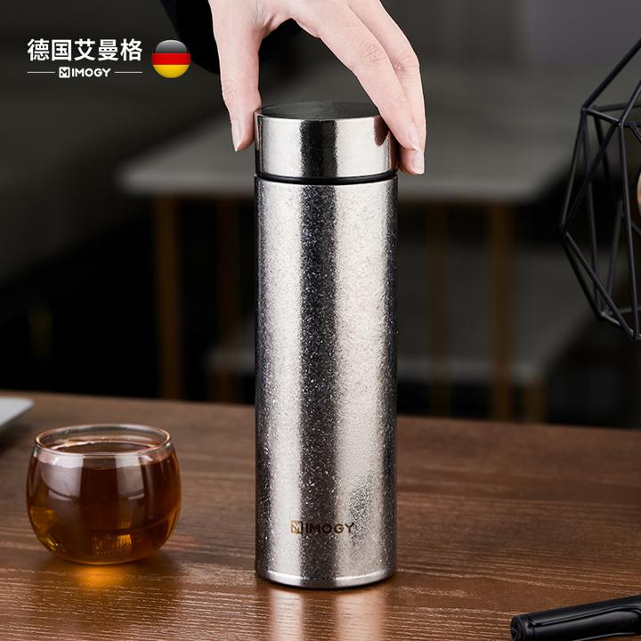 【新年礼物】艾曼格纯钛保温杯高端纯钛杯茶水分离水杯全钛保温杯