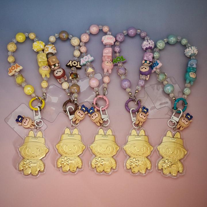 【中国金店】黄金999布布手机挂饰包包扣520送女友必备礼物