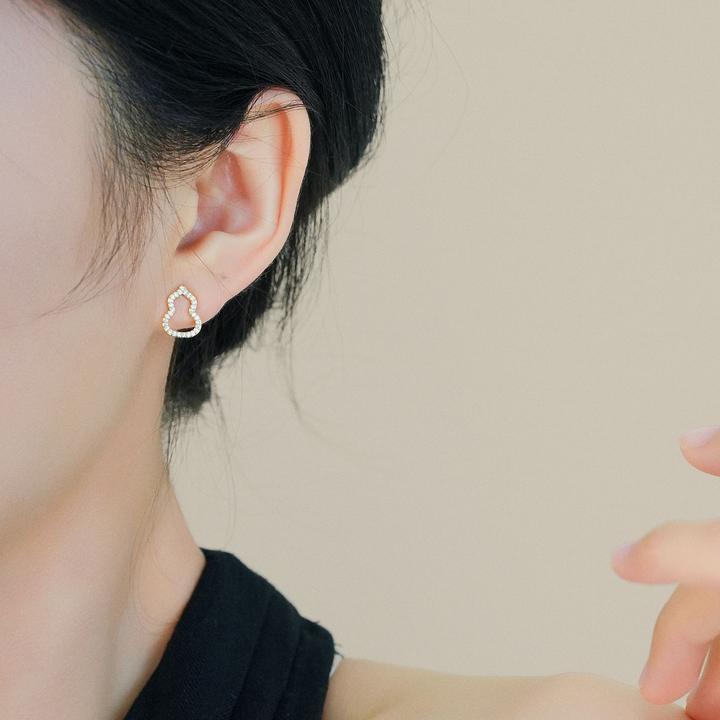 铜合金耳饰 镂空金色葫芦耳钉女2025新款爆款轻奢高级感旺财耳环