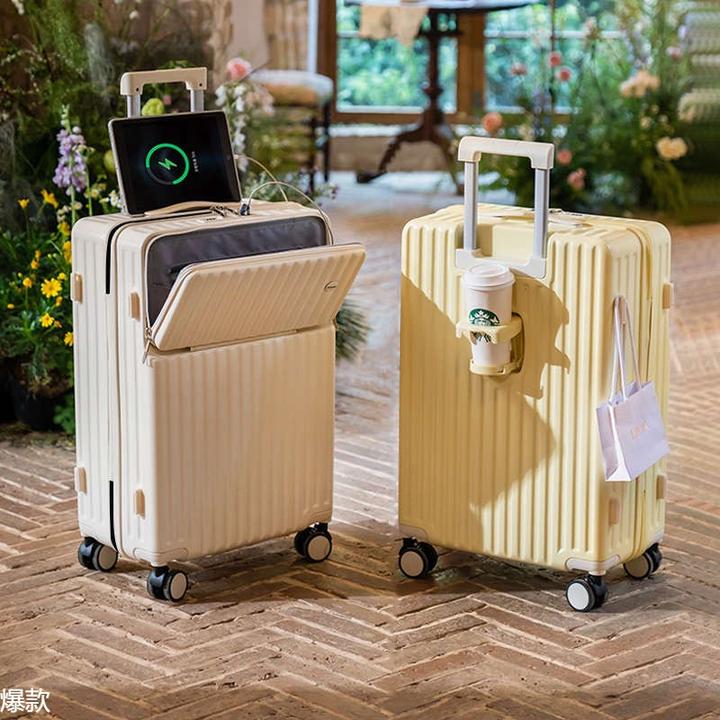 前开口28寸行李箱女2025新款20寸登机箱旅行箱大容量扩容拉杆箱男