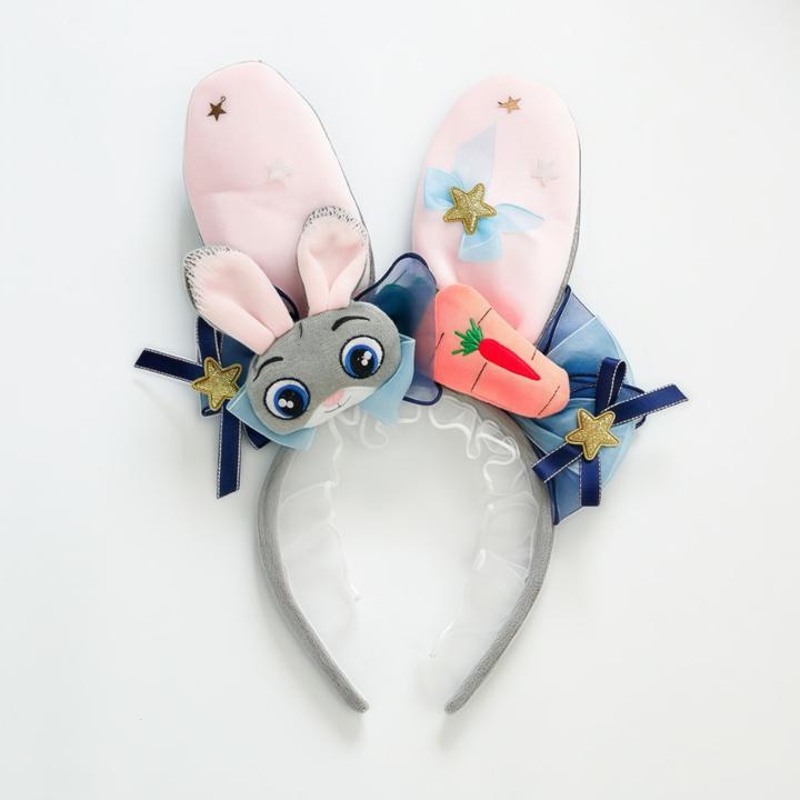 儿童兔子警官头饰兔耳朵发箍发夹朱迪帽子疯狂动物城配饰女童发饰