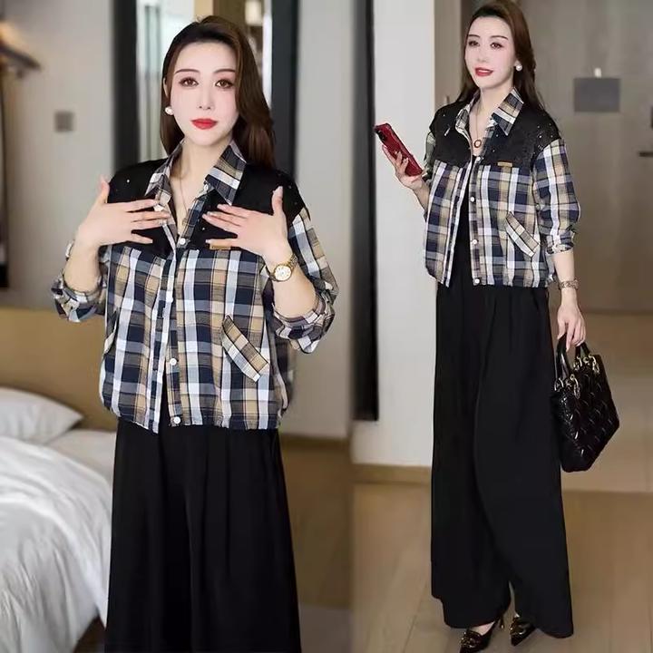 时尚格子衬衫女2025春季新款洋气显瘦宽松百搭休闲衬衣外套上衣潮