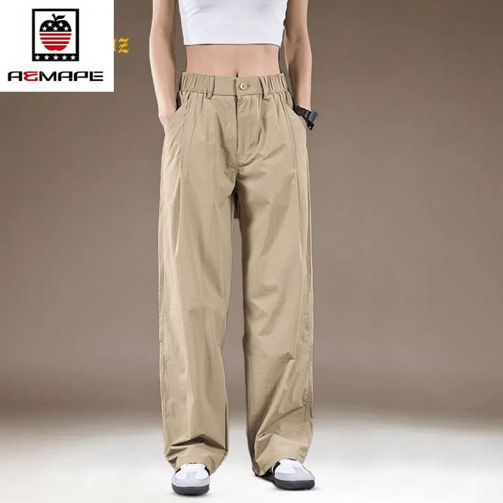 AEMAPE男士秋季加厚裤子休闲商务裤男款简约百搭直筒宽松伞兵裤