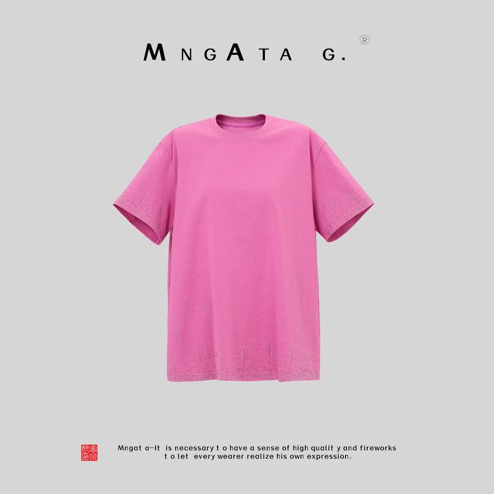 MNGATA G.宫小妍【点点星明】夏日纯棉烫钻新中式中国风上衣X280626